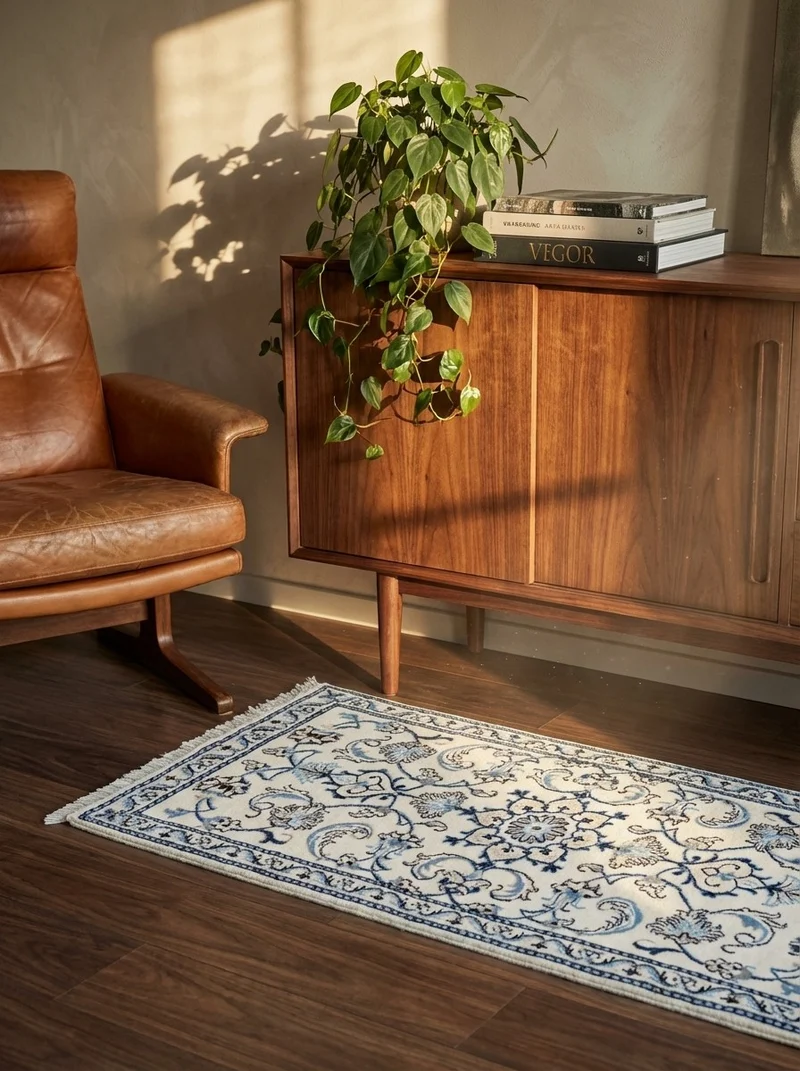 Nain 12La · Handgeknüpft – Beige, 138x66 cm