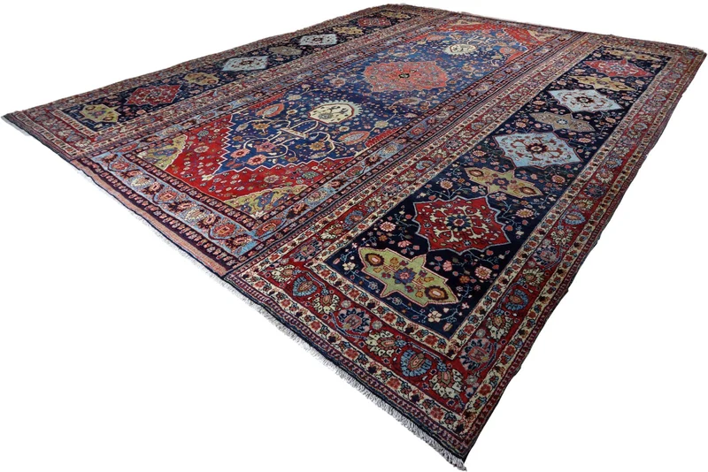 Tabriz · Handgeknüpft – Beige, 410x351 cm