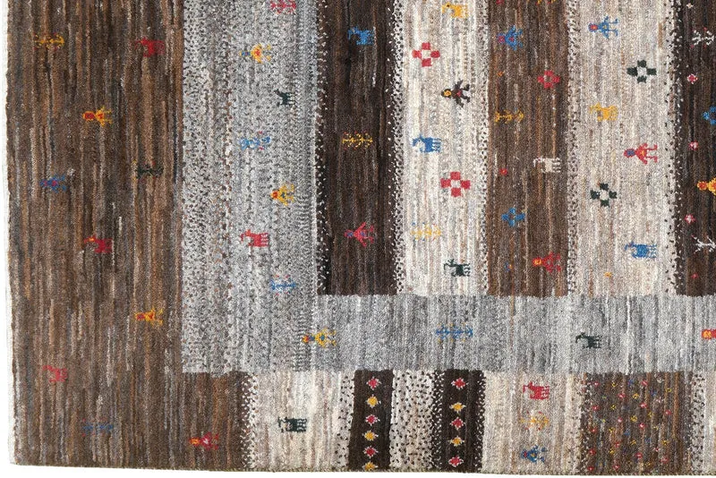 Rizbaf · Handgeknüpft – Braun, 193x123 cm