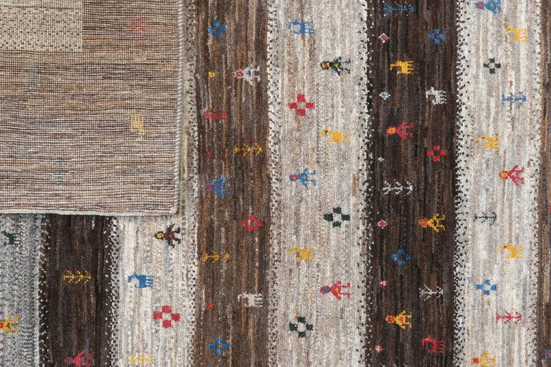Rizbaf · Handgeknüpft – Braun, 193x123 cm