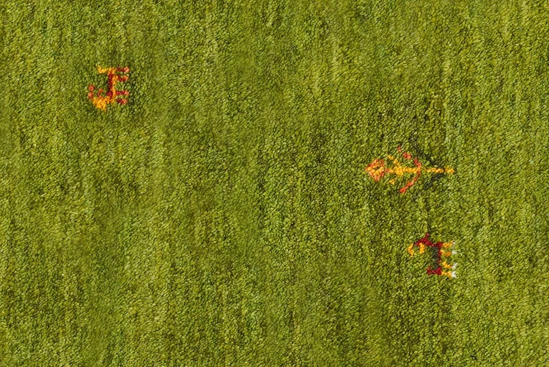 Gabbeh · Handgeknüpft – Grün, 122x88 cm