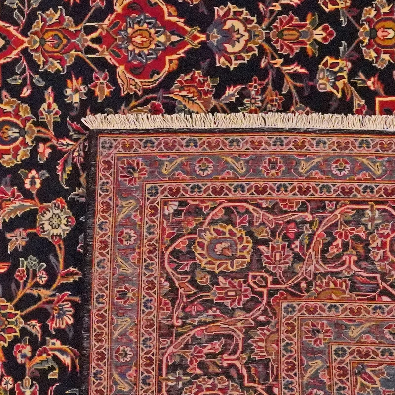 Kashan · Handgeknüpft – Blau, 401x297 cm