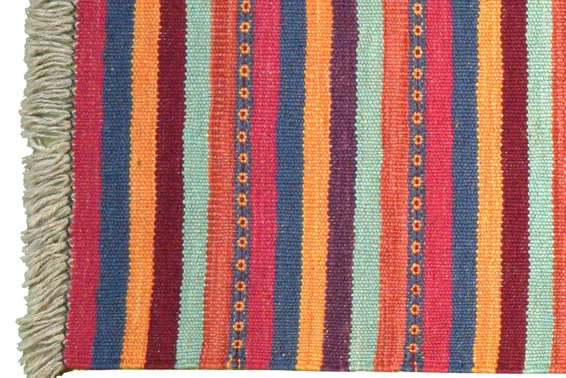 Kelim Gashgai · Handgewebt – Bunt, 204x62 cm