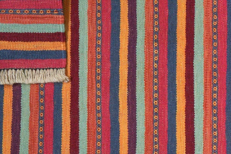 Kelim Gashgai · Handgewebt – Bunt, 204x62 cm