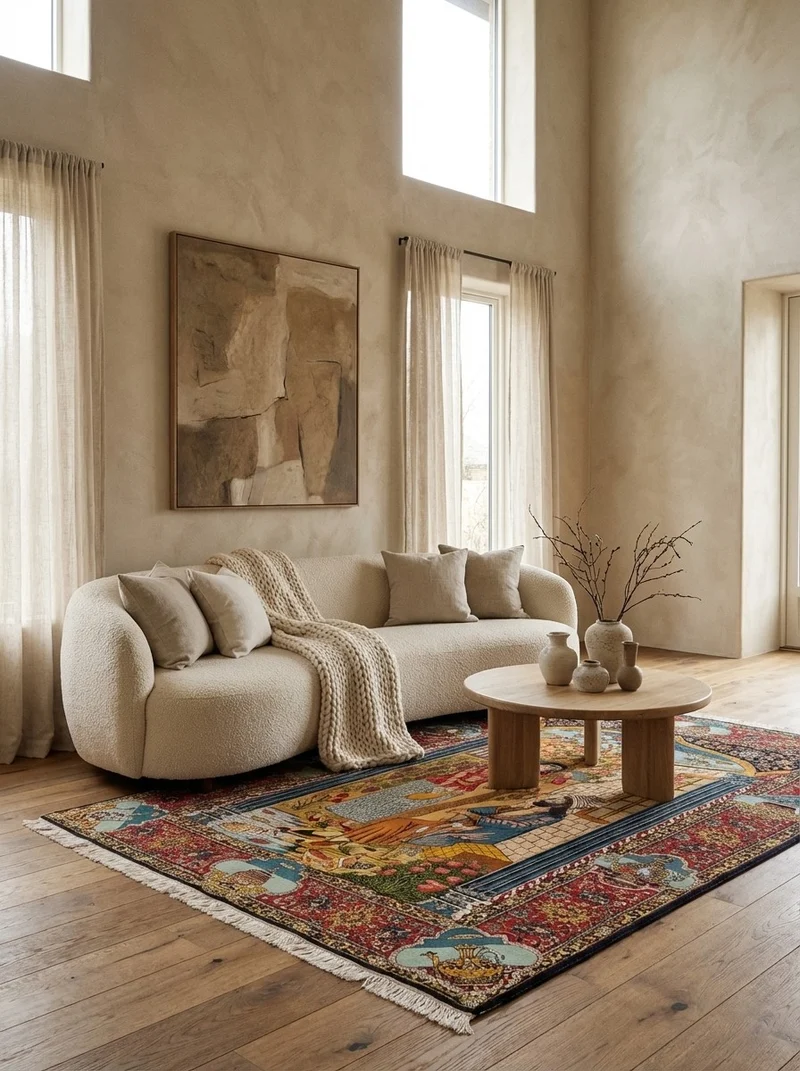 Tabriz Old · Handgeknüpft – Bunt, 194x136 cm
