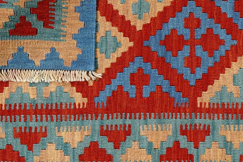 Kelim Gashgai · Handgewebt – Rot, 127x80 cm