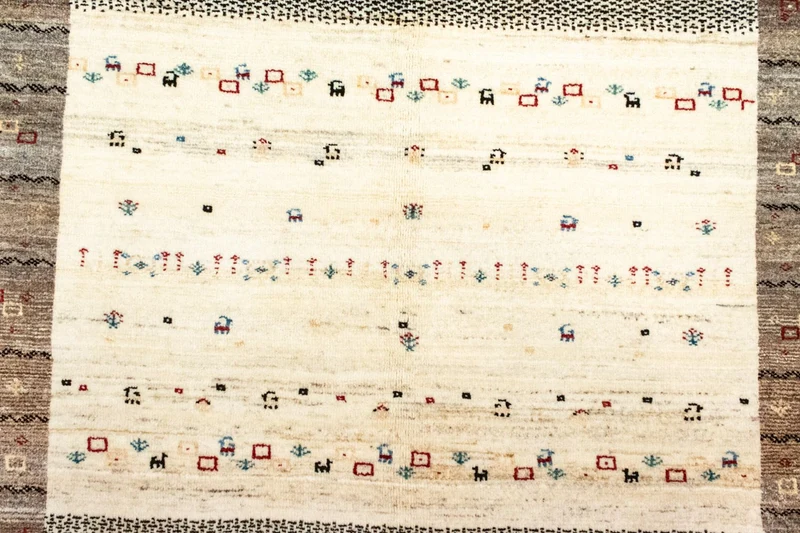 Gabbeh Teppich - Loribaft Perser 170 x 260 cm - beige