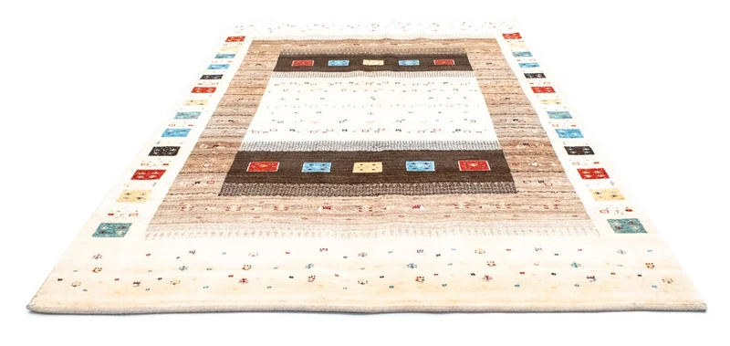 Gabbeh Teppich - Loribaft Perser 170 x 260 cm - beige