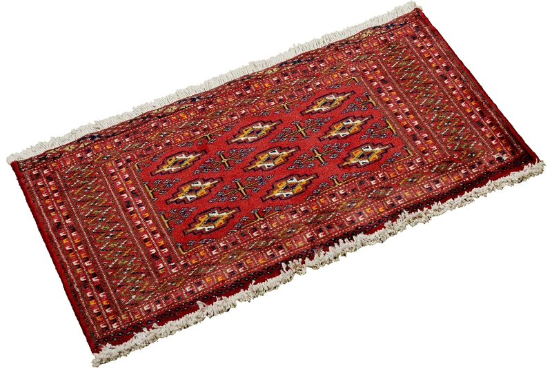 Turkman · Handgeknüpft – Rot, 42x85 cm