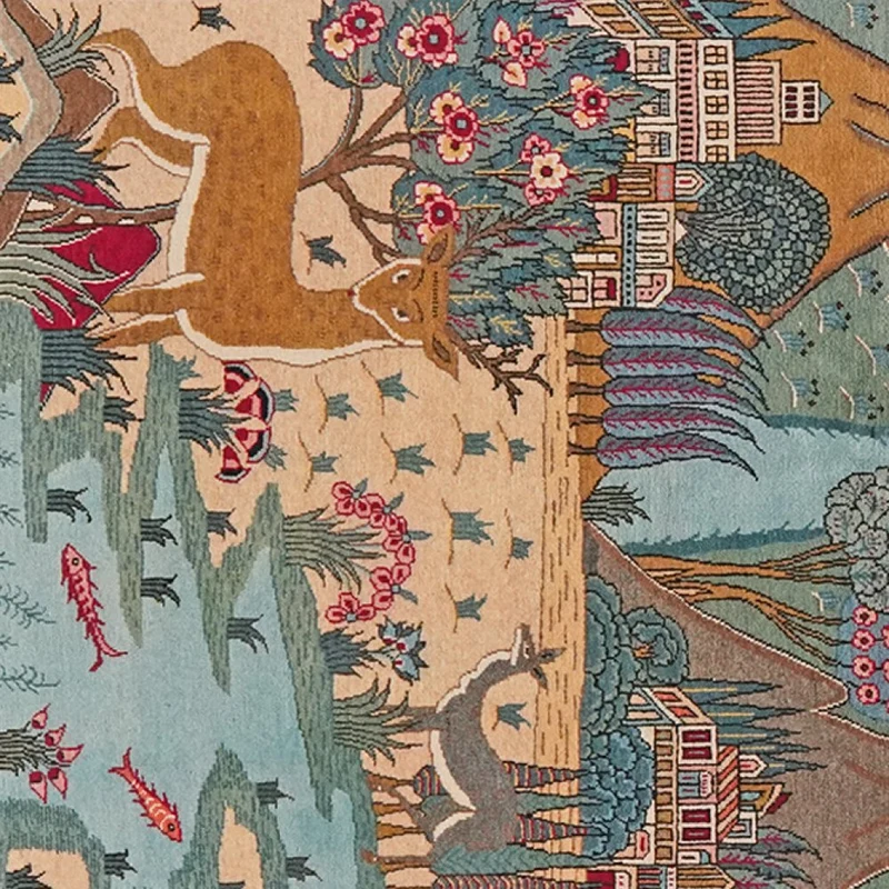 Kashan · Handgeknüpft – Blau, 205x135 cm
