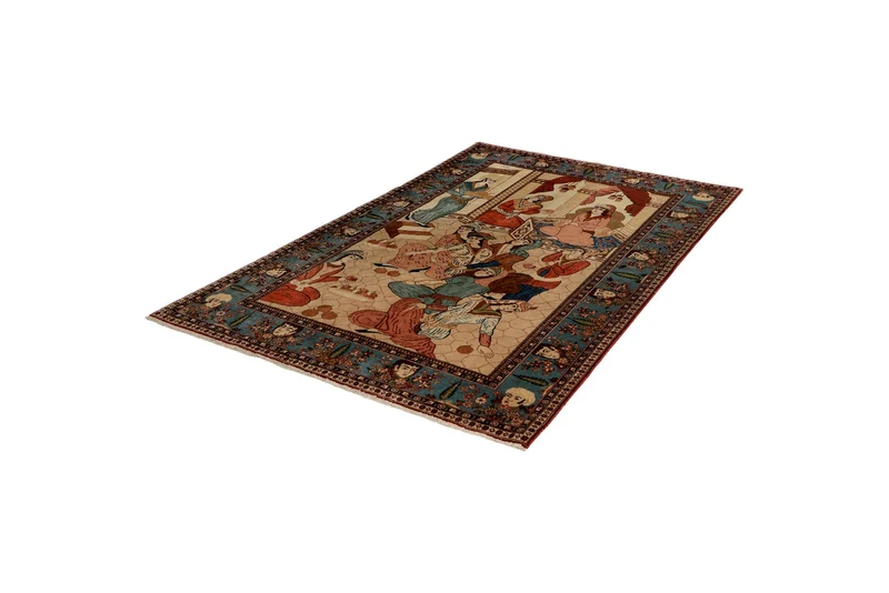 Kashan · Handgeknüpft – Beige, 209x132 cm