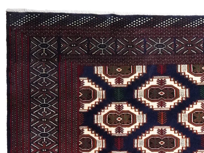 Turkman · Handgeknüpft – Blau, 375x302 cm