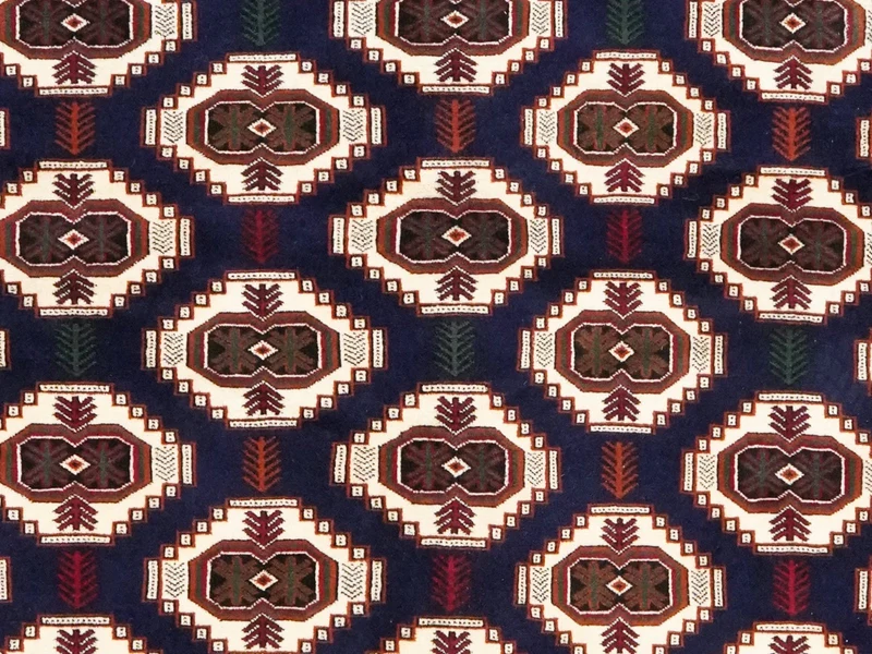 Turkman · Handgeknüpft – Blau, 375x302 cm