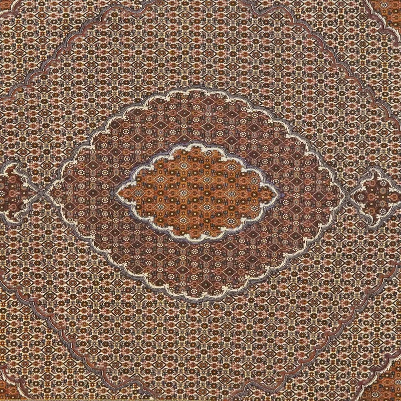 Tabriz 40 Raj · Handgeknüpft – Braun, 249x202 cm