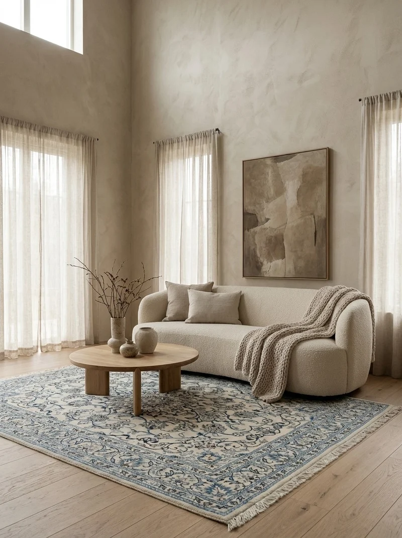 Nain 12La · Handgeknüpft – Beige, 197x147 cm