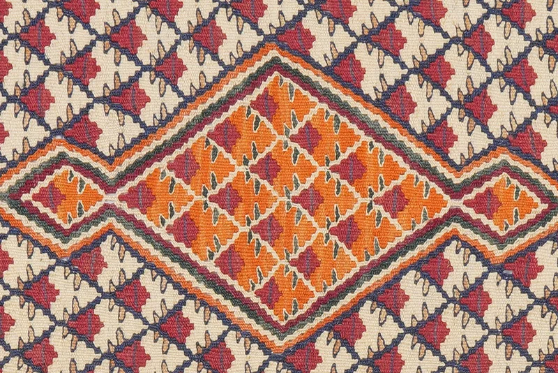 Kelim Senneh · Handgewebt – Beige, 86x60 cm