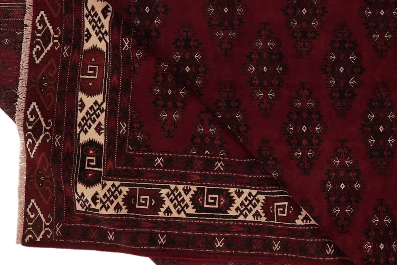 Turkman · Handgeknüpft – Rot, 346x263 cm
