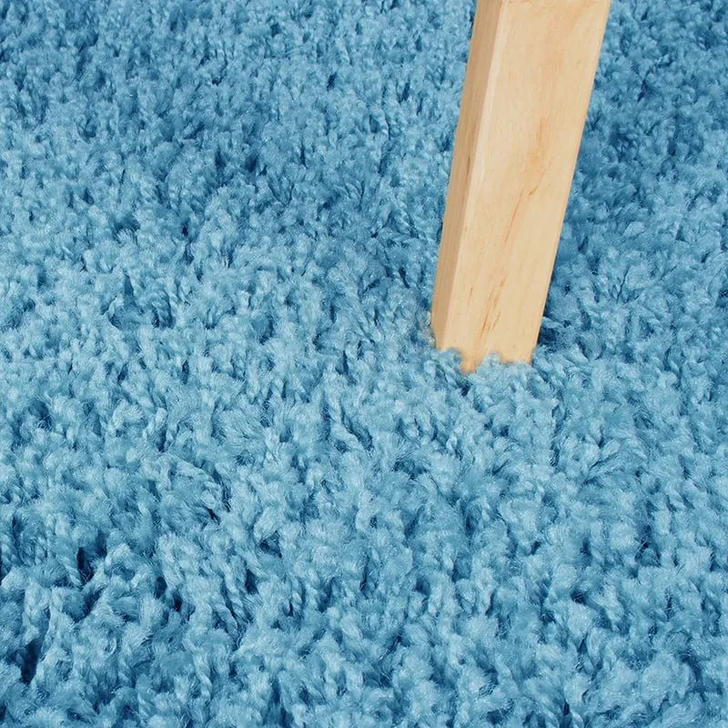 High Pile Rug - Solid Turquoise