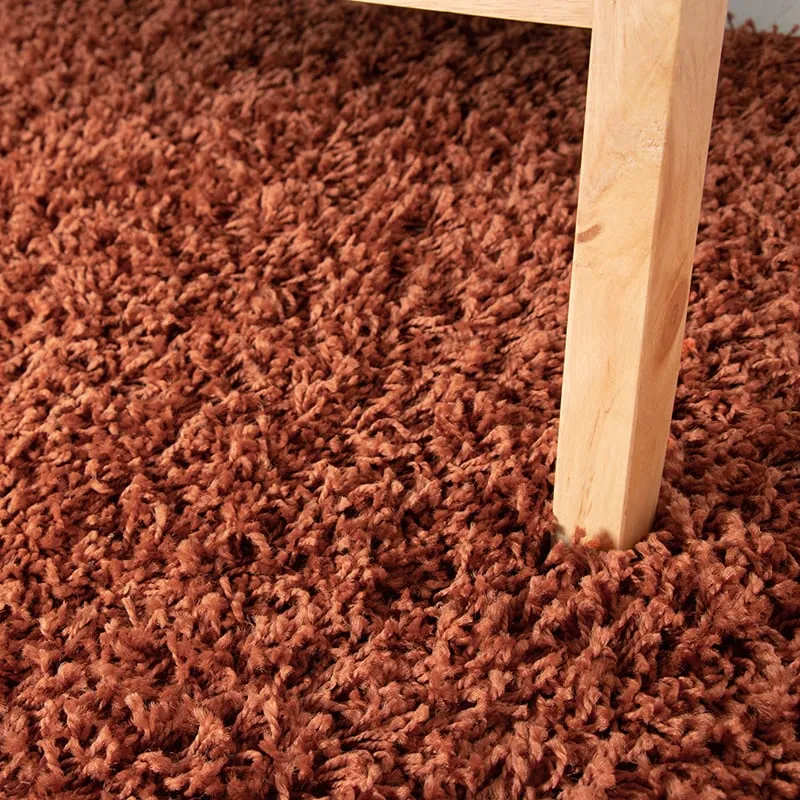 High Pile Rug - Solid Terracotta