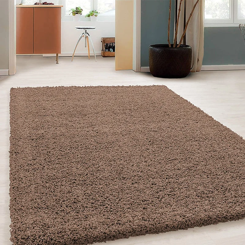 High Pile Rug - Solid Taupe