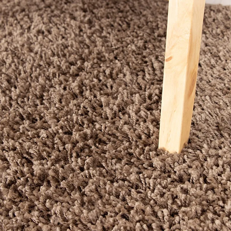High Pile Rug - Solid Taupe