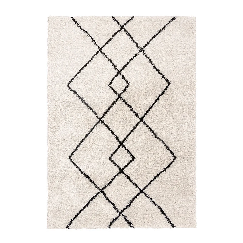 Teppich Hochflor - Sensa Pair Creme Schwarz