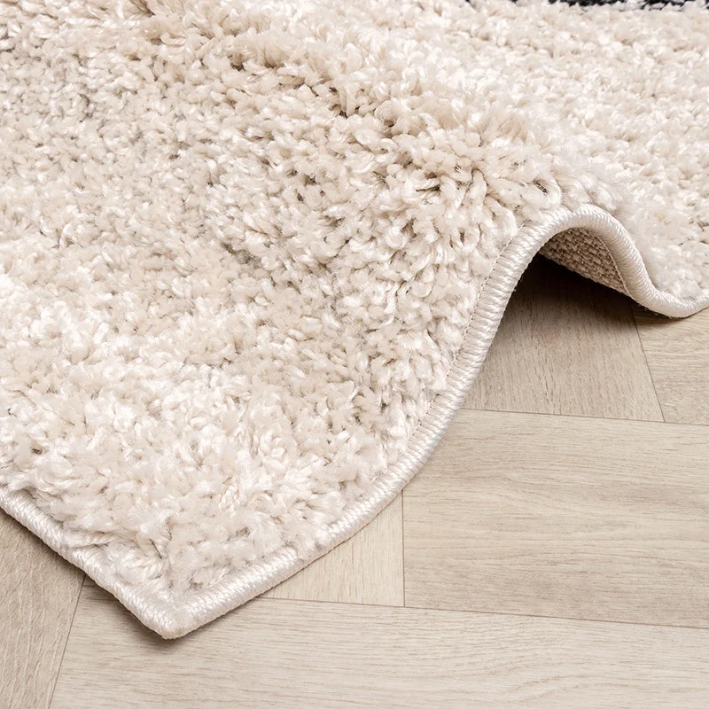 Teppich Hochflor - Sensa Lines Creme Schwarz