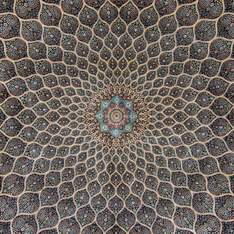 Perserteppich - Ghom - 200 x 300 cm - dunkelblau
