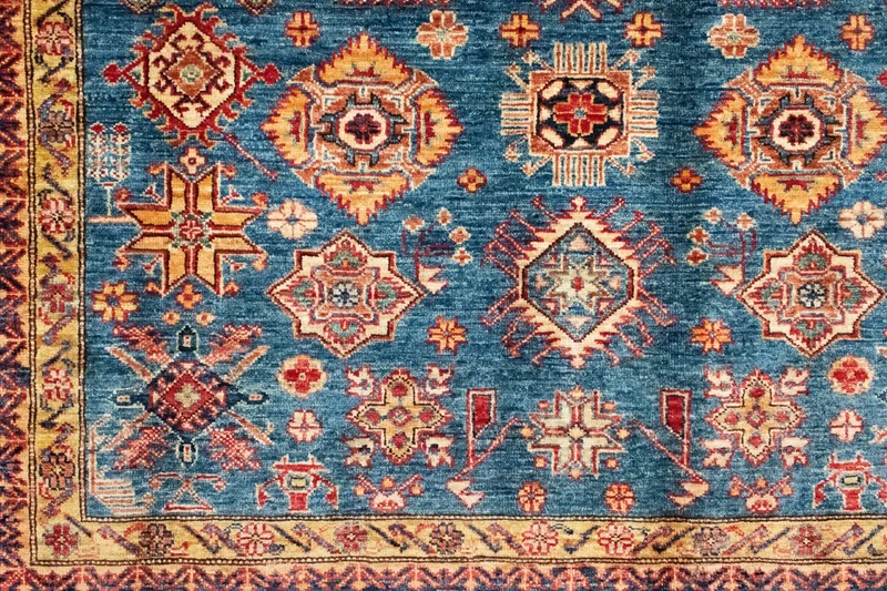 Ziegler Teppich - Kazak 205 x 303 cm - hellblau