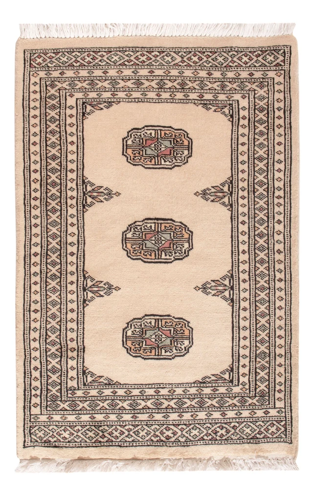Pakistan Teppich 63x89cm - Orientteppich - creme