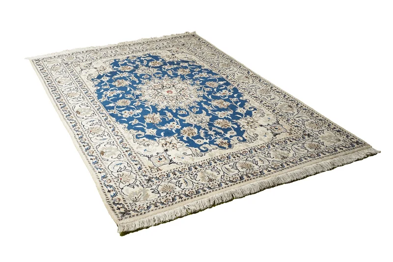 Nain 12La · Handgeknüpft – Blau, 207x149 cm