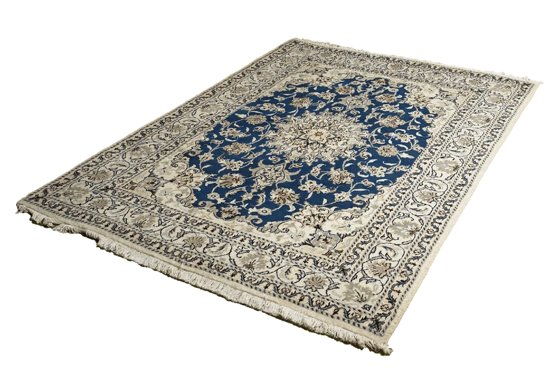 Nain 12La · Handgeknüpft – Blau, 207x149 cm