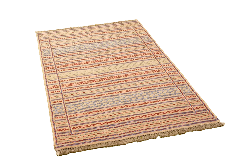 Kelim Kordi · Handgewebt – Beige, 124x84 cm