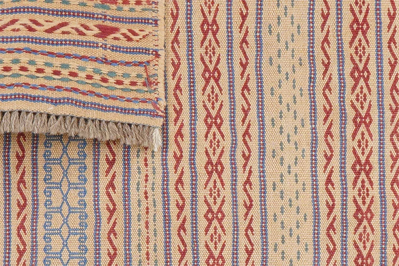 Kelim Kordi · Handgewebt – Beige, 124x84 cm