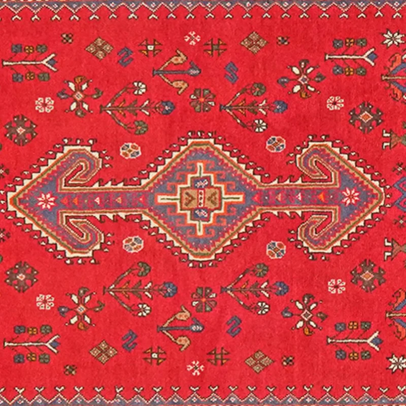 Nasrabad · Handgeknüpft – Rot, 287x85 cm