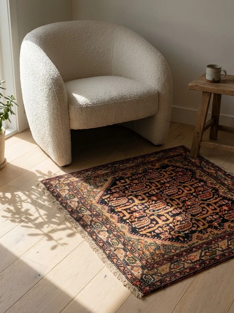 Farahan · Handgeknüpft – Blau, 74x100 cm