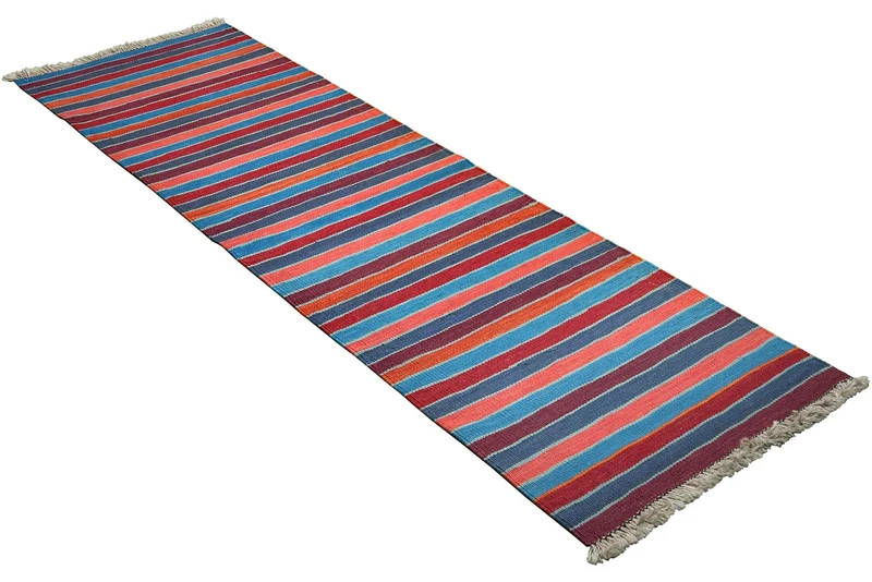 Kelim Gashgai · Handgewebt – Bunt, 198x60 cm
