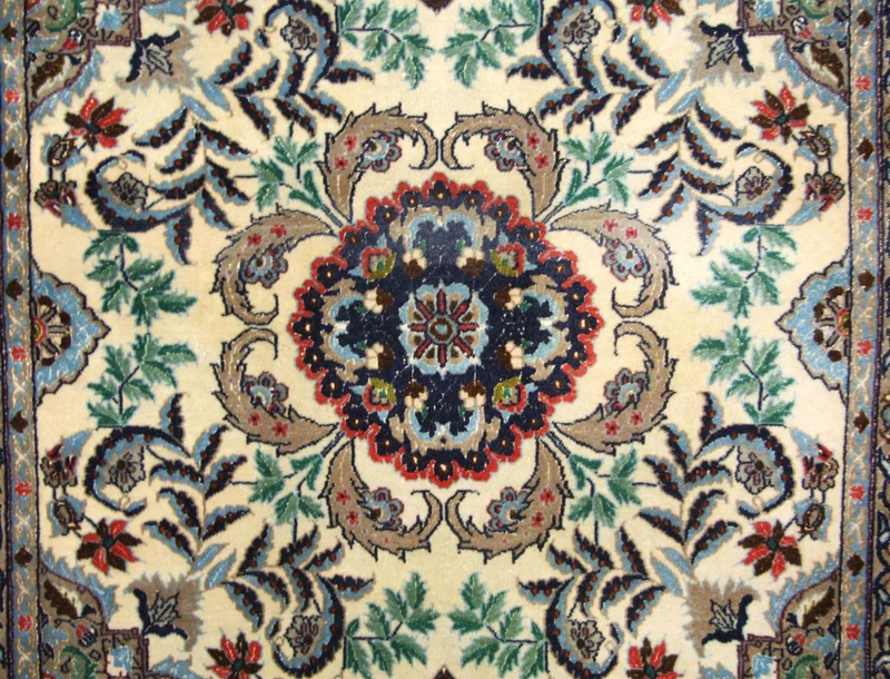 Perserteppich - Isfahan - Premium 80 x 305 cm - beige