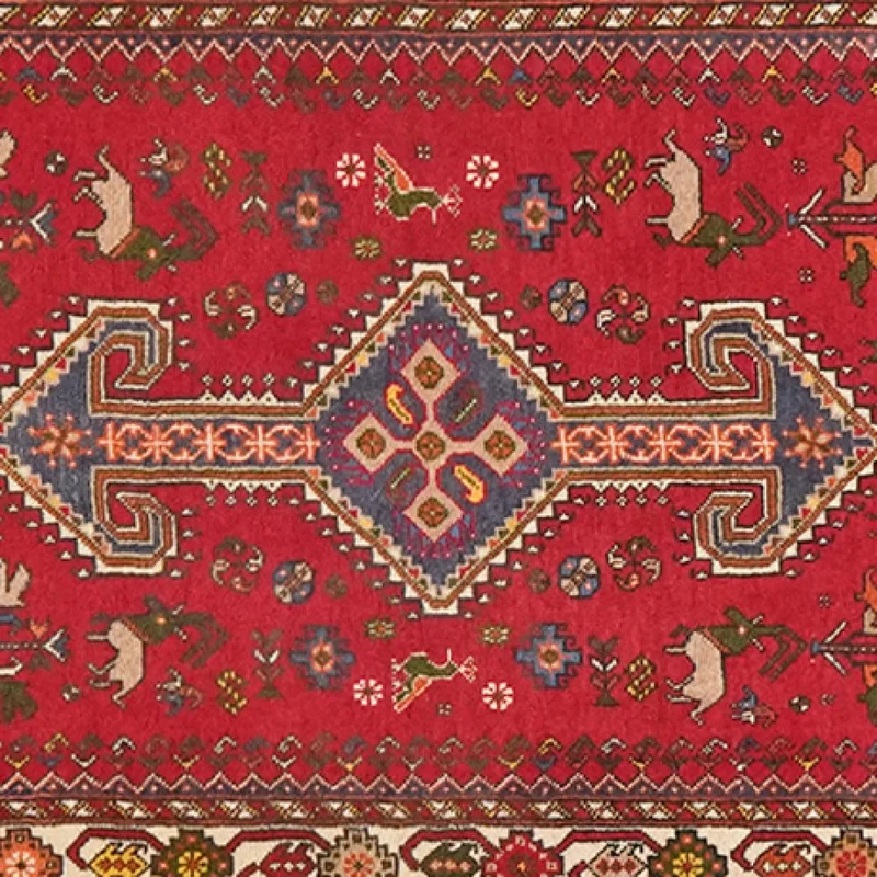Nasrabad · Handgeknüpft – Rot, 305x76 cm