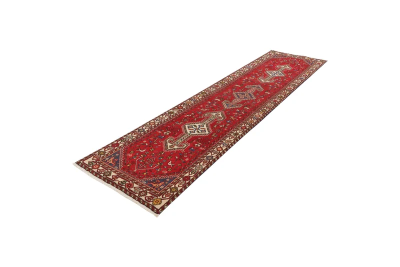 Nasrabad · Handgeknüpft – Rot, 305x76 cm