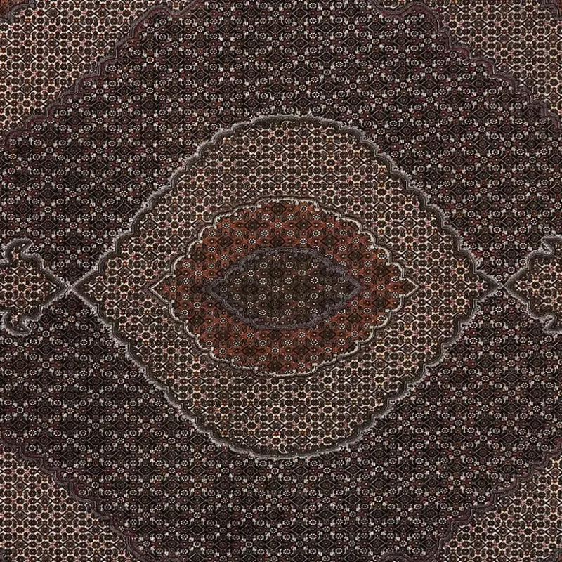 Tabriz 40 Raj · Handgeknüpft – Schwarz, 339x252 cm