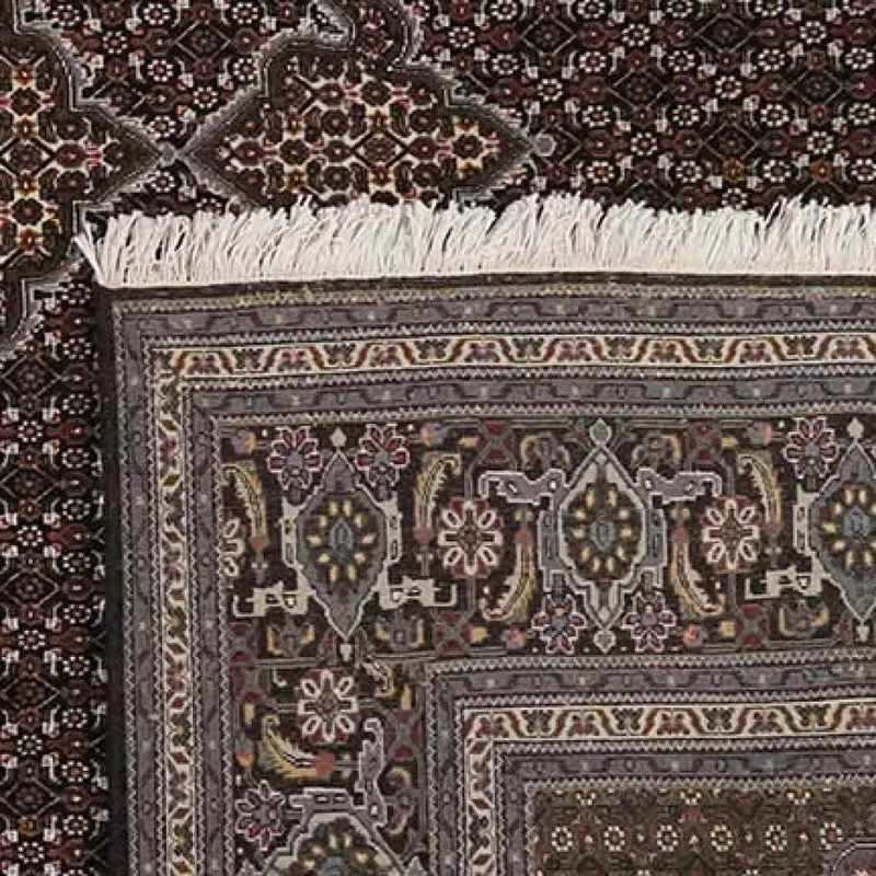 Tabriz 40 Raj · Handgeknüpft – Schwarz, 339x252 cm