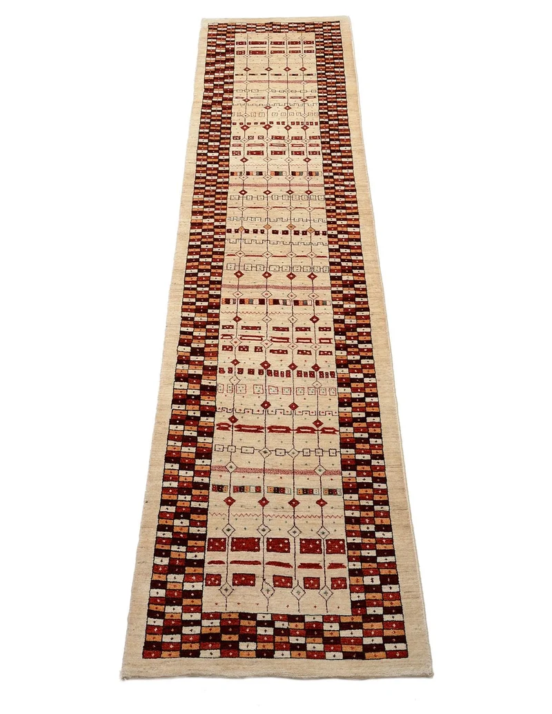 Gabbeh Teppich - Loribaft Perser 88 x 391 cm - mehrfarbig