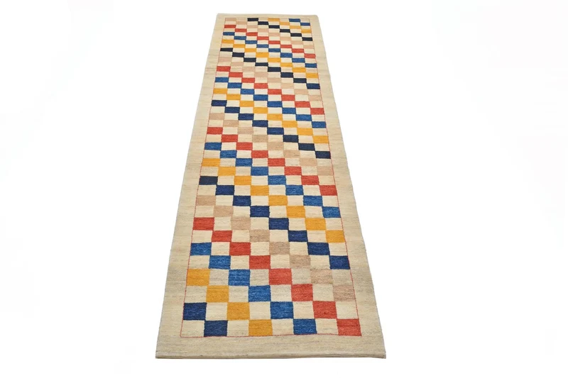 Gabbeh Teppich - Loribaft Perser 93 x 381 cm - mehrfarbig
