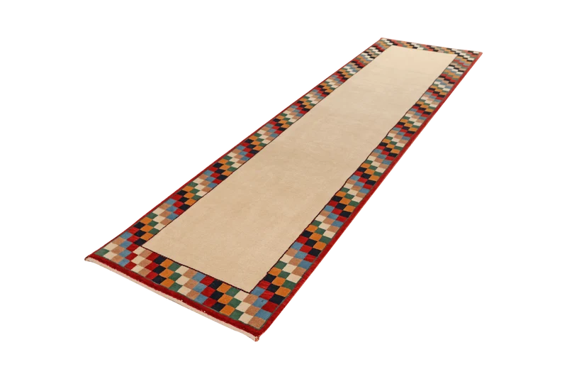 Rizbaf · Handgeknüpft – Beige, 322x85 cm