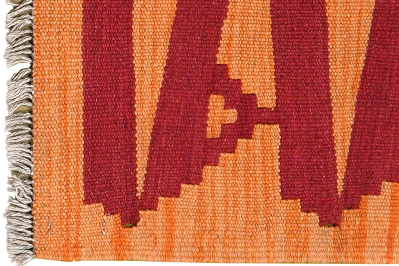 Kelim Gashgai · Handgewebt – Orange, 61x43 cm