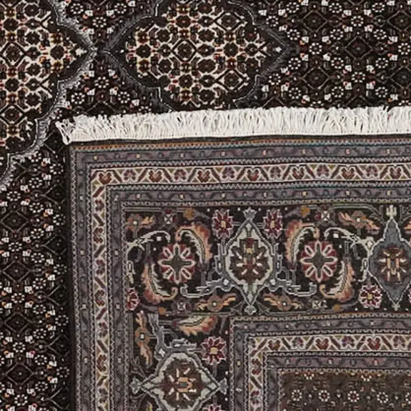 Tabriz 40 Raj · Handgeknüpft – Schwarz, 347x253 cm