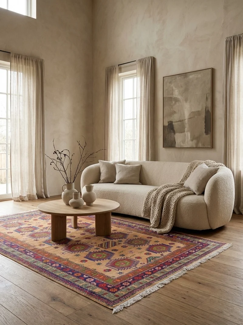 Samarkand · Handgeknüpft – Beige, 263x154 cm