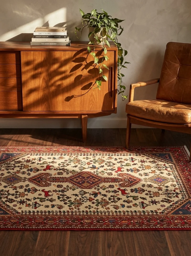 Nasrabad · Handgeknüpft – Beige, 155x102 cm