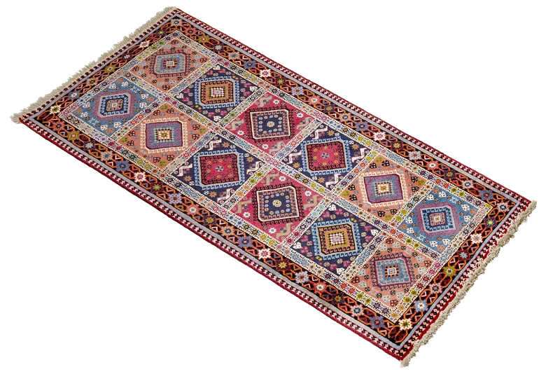 Yalameh · Handgeknüpft – Bunt, 202x83 cm